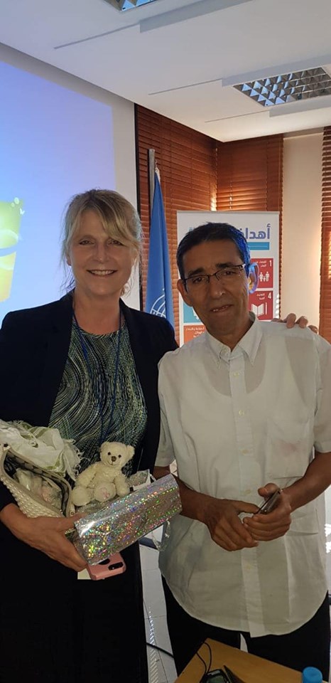 Le bureau de l'UNESCO à Rabat à invité Mohamed Boutakiout (professeur ,président du Conseil Scientifique du Géoparc M'Goun) pour une conférence sur les caractéristiques naturelles, culturelles et patrimoniales  du Géoparc M'Goun devant une délégation amér